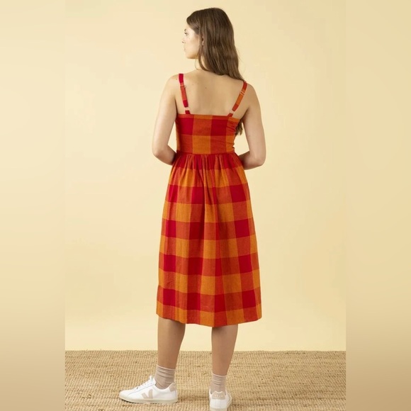 NWT Emily and Fin US Size 8 Salma Dress in Heatwave Check - Picture 5 of 12